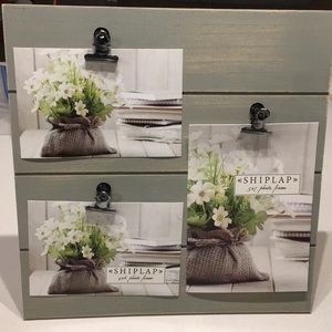 Shiplap photo board (with clips)